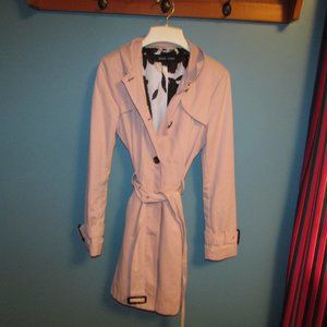 *3 for $25* Black Rivet Pale pink trench coat Size S